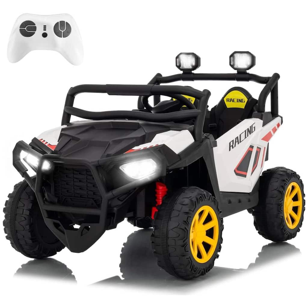 24V Ride On Toys 2 Seater Electric UTV Car Toy for Big Kids, White