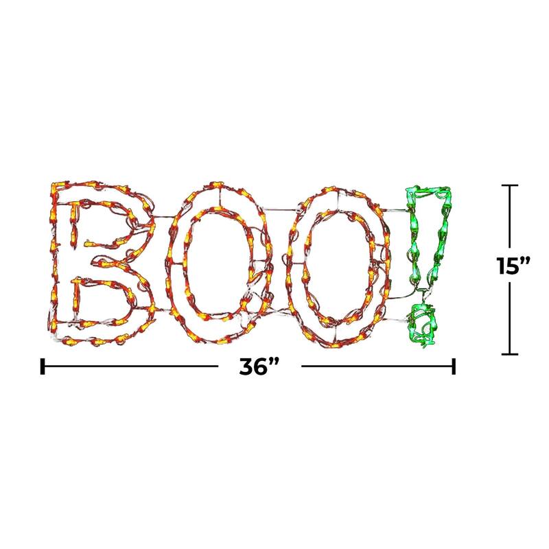 LED Halloween Sign Little BOO 36in