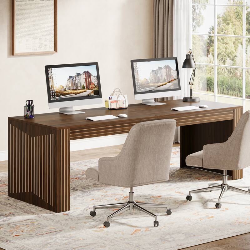 79 Inch Extra Long Desk, Two Person Desk, Double Computer for Home Office