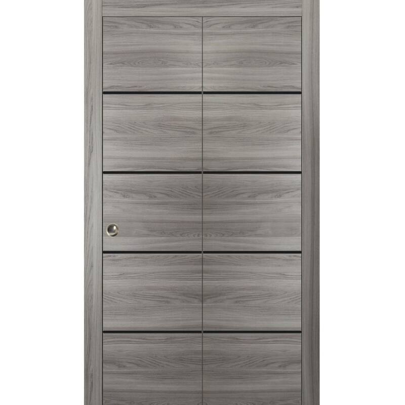 Bi-fold Doors 36 x 80 Planum 0015 Ginger Ash with Sturdy Tracks - 48" x 84" ( 2* 24x84)