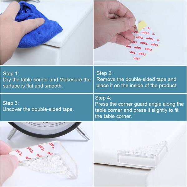 Shop Pvc 5 Pack Table Cabinet Edge Cover Pads Protectors Corner Cushions Bumper Guards Clear 5pcs Overstock 28848867