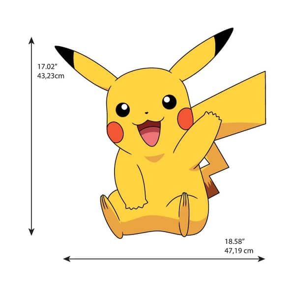 Yellow & Red & Blue Pikachu Giant Wall Decals by RoomMates