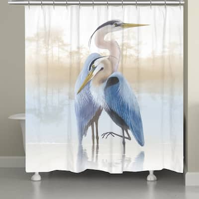 Laural Home Misty Heron Shower Curtain 71x72