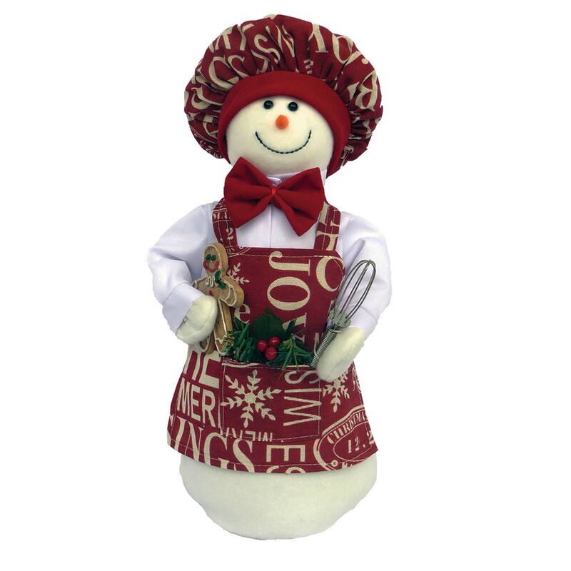 12" Baking Snowman - White