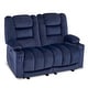 preview thumbnail 30 of 58, MCombo Power Reclining Loveseat Sofa with Heat and Massage, Fabric PR648