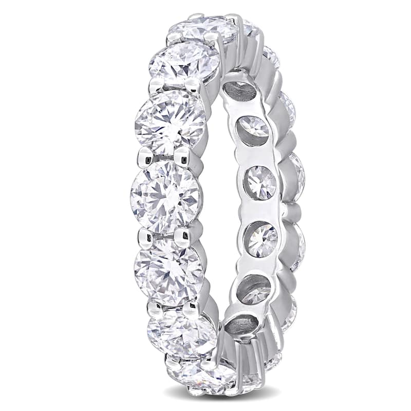 Miadora 5 1/2ct DEW Created Moissanite Eternity Ring in Sterling Silver