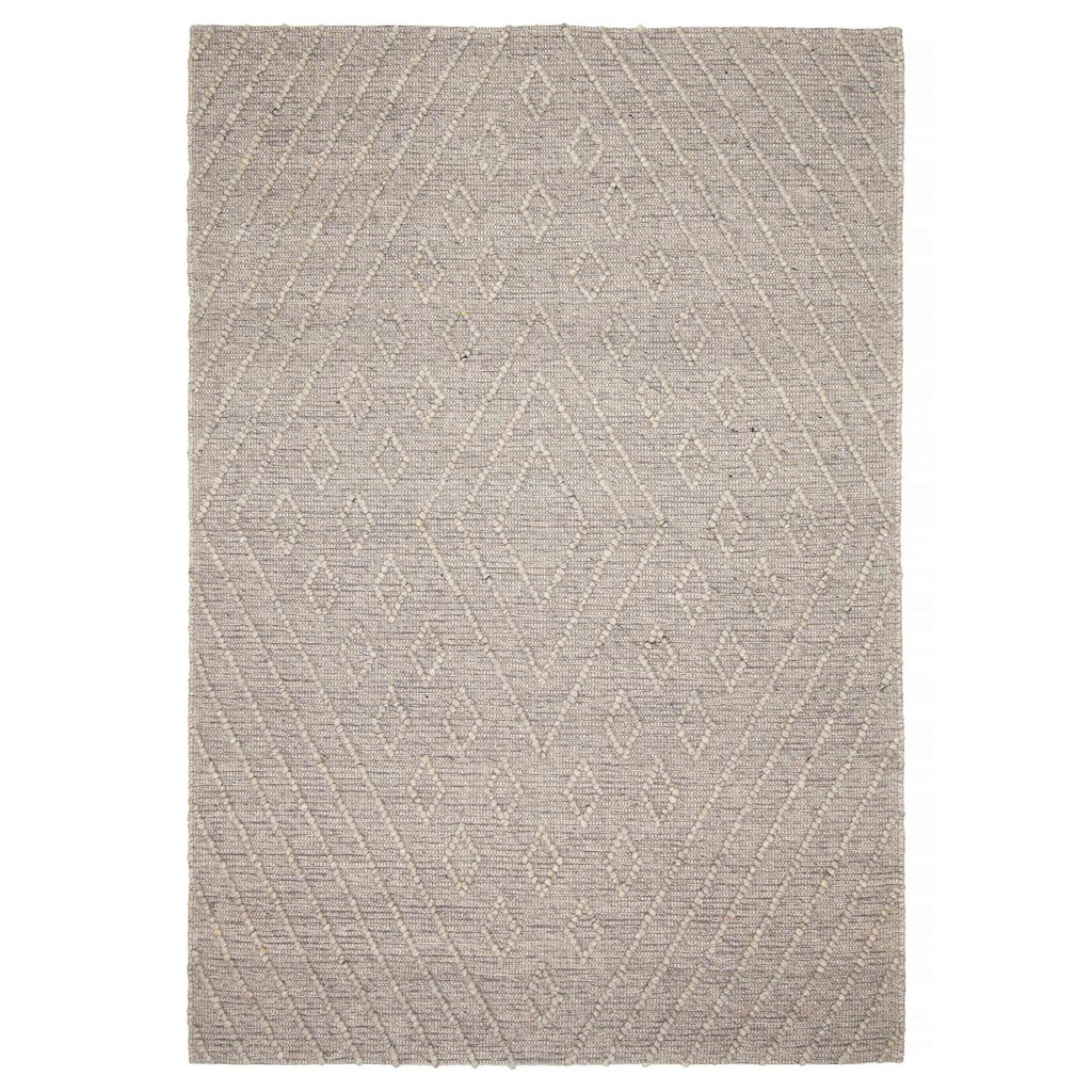 ECARPETGALLERY Braid weave Sienna Grey Wool Rug - 6'2 x 8'11