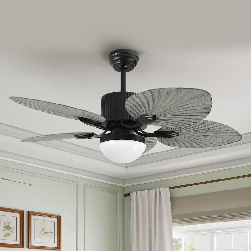 Moasis 44 Inch 5 Blades Tropical Palm Ceiling Fans with Lights and Remote Control
