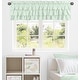 preview thumbnail 2 of 4, Mint Green Window Curtain Valance - Solid Color Shabby Chic for Boho Watercolor Butterfly Floral Collection Tiered Ruffled