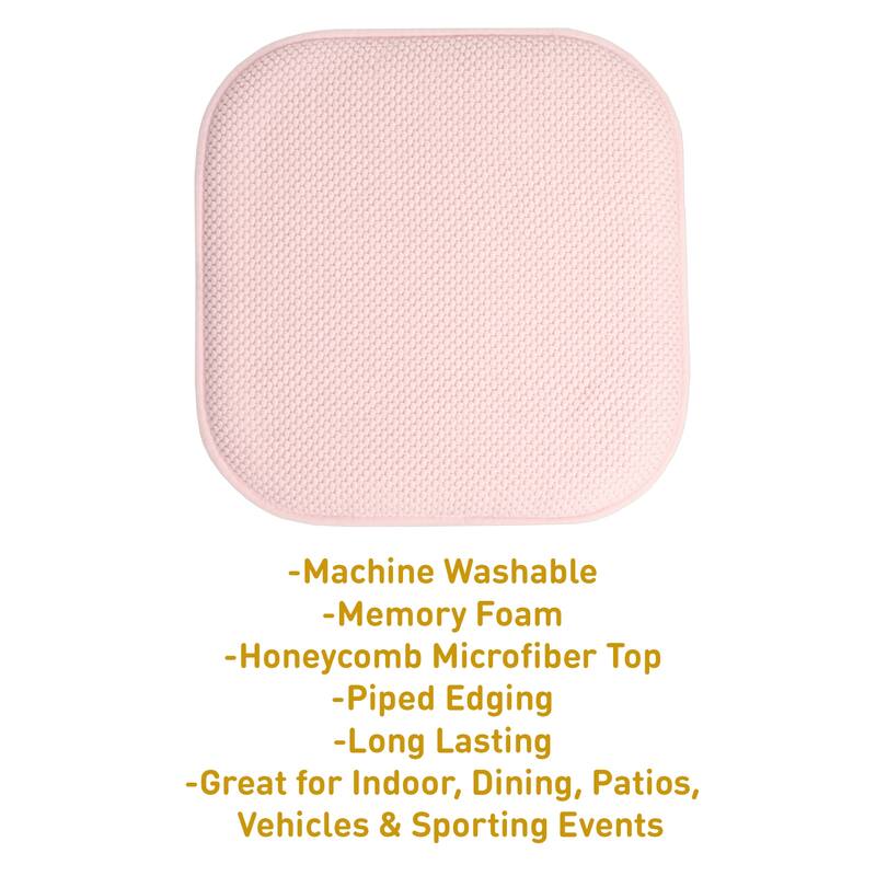16-in. Square Non-slip Memory Foam Seat Cushions (2 OR 4) - 16 X 16