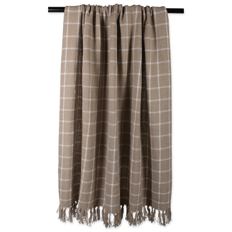DII Checked Plaid Decorative Throw