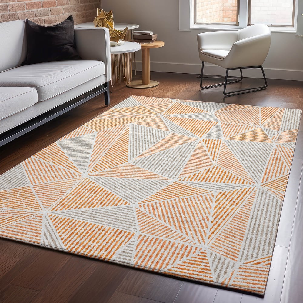 Premium Washable Super Soft Contemporary Mosaic Mayfield Rug