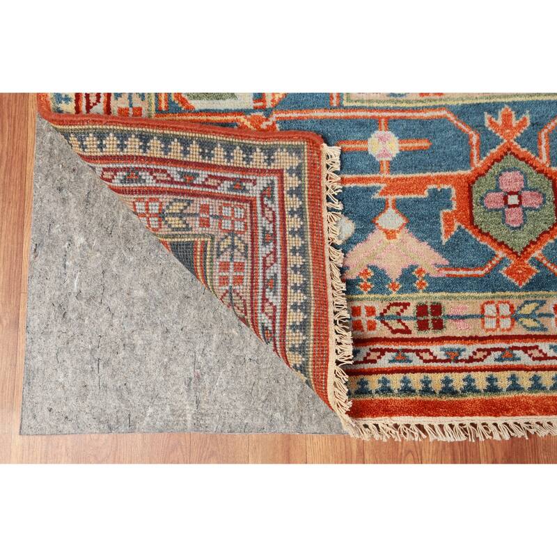Hand Knotted Oriental 100% Wool Carpet Traditional Medallion Oranges & Rust Heriz (serapi) Area Rug - 14' 9'' X 11' 10''