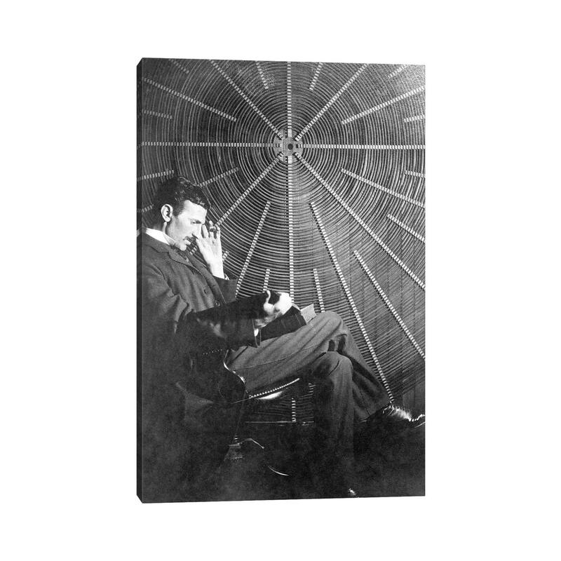iCanvas "Nikola Tesla (1856-1943)" by Unknown Canvas Print