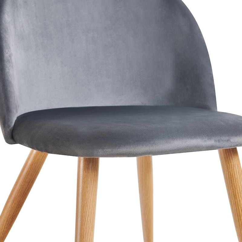 HomyLin Modern Upholstered Fabric Dining Chair Mid Back Armless