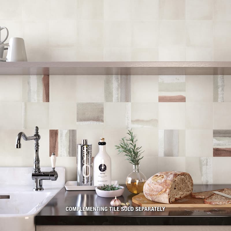 Merola Tile Matter Bone 6" x 6" Porcelain Floor and Wall Tile