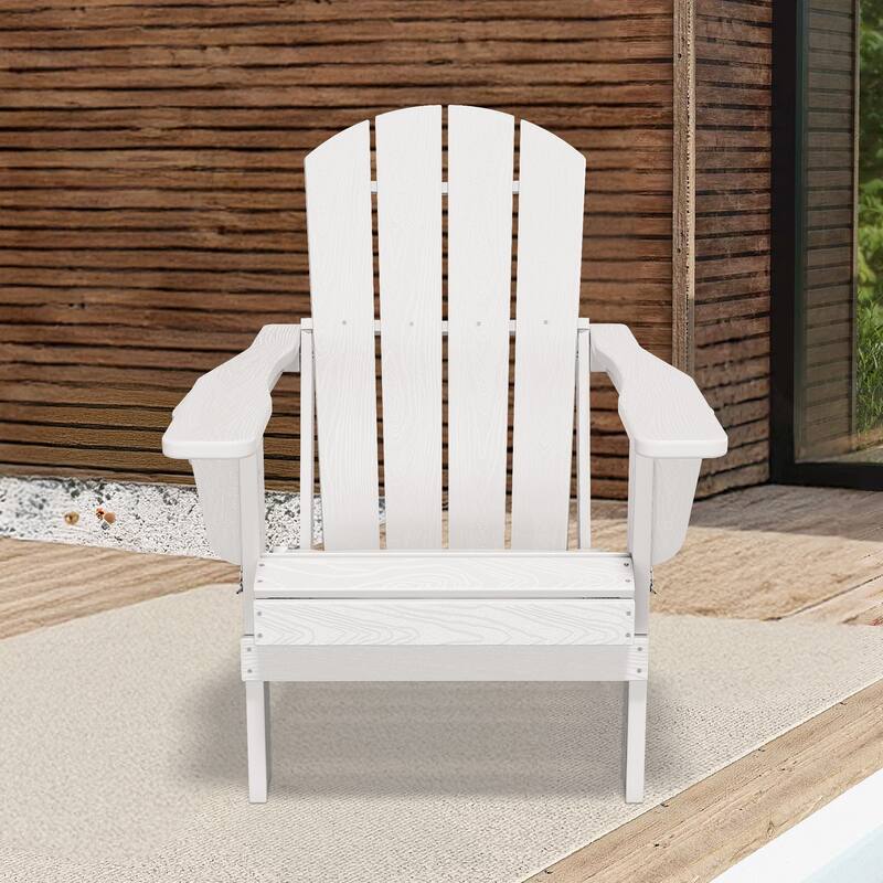 Foldable HDPE Adirondack Chair with Dual Cup Holders