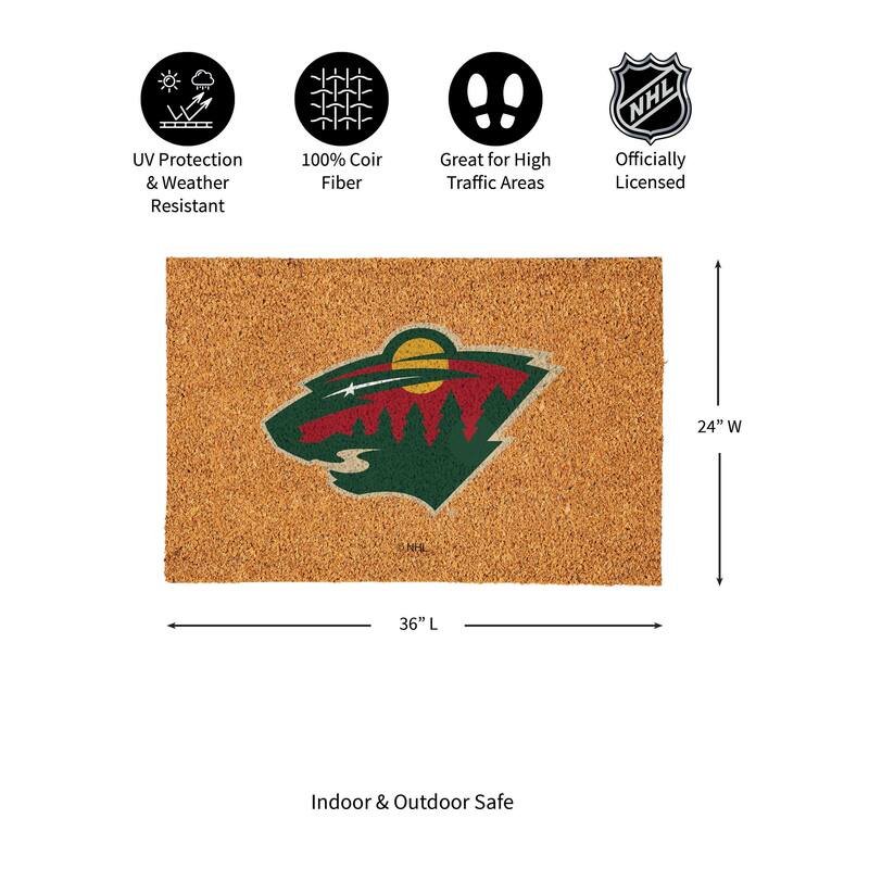 Minnesota Wild Full Color Indoor/Outdoor Coir Mat