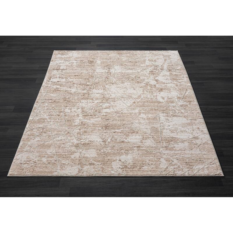 Sevita Lancaster Beige Abstract Area Rug