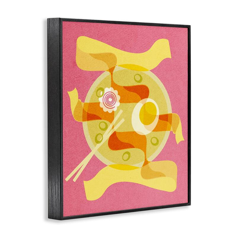 Stupell Retro Mod Ramen Bowl Framed Giclee Art Design By Lil' Rue