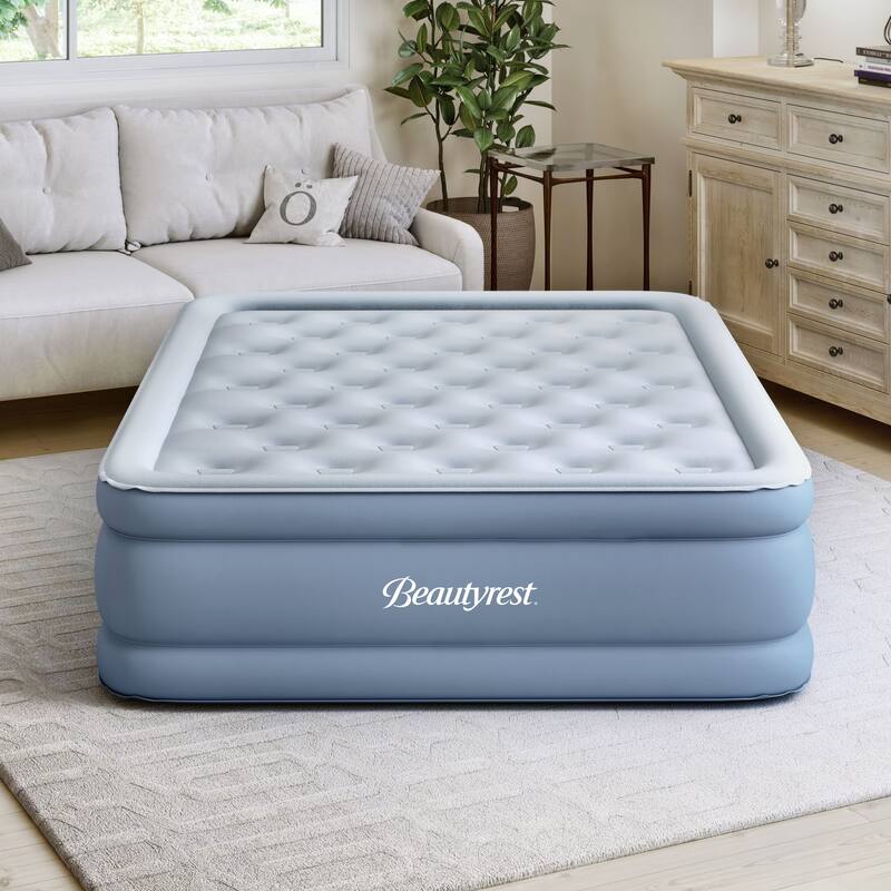 Beautyrest Posture Lux 15 in. Air Mattress with External Pump - Inflatable Bed with Comfort Coil Support