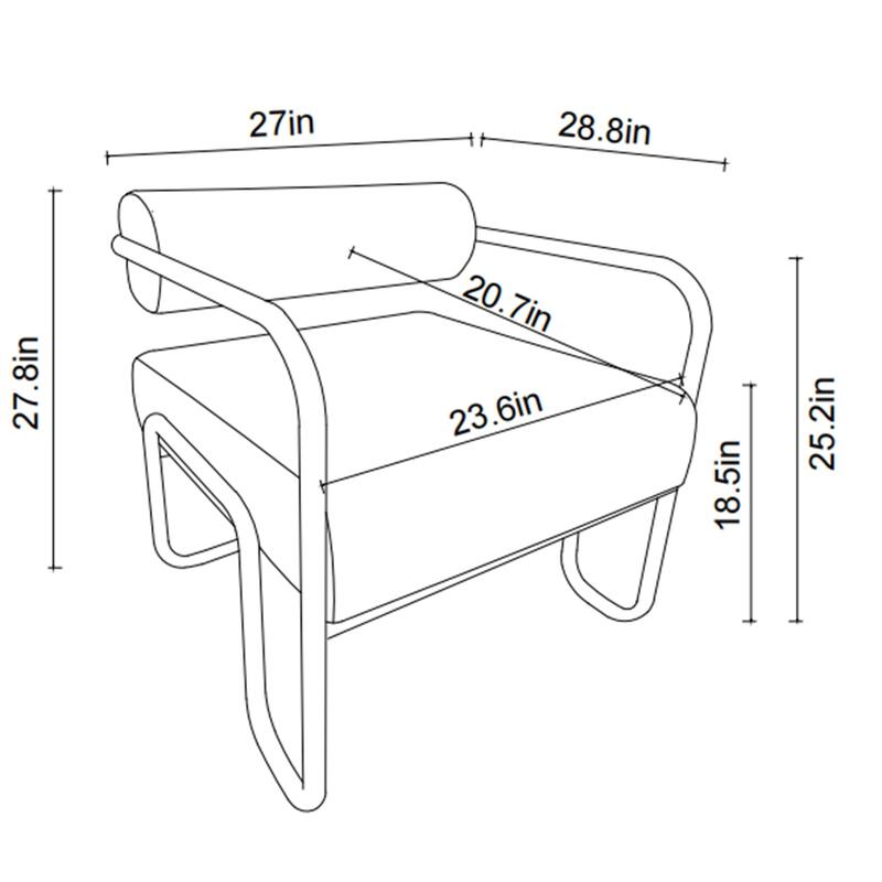 Living room iron sofa chair balcony leisure chair