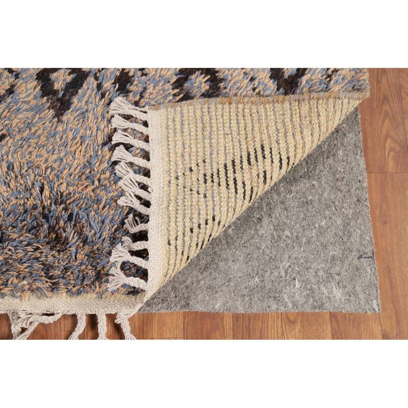 Geometric Moroccan Oriental Area Rug Handmade Wool Carpet - 7'2" x 10'6"