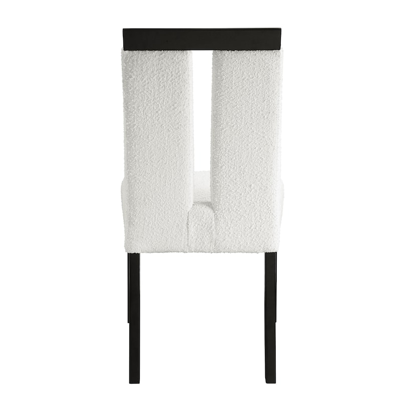 Lumina Modern White Upholstered Dining Chairs (Set of 2) by Furniture of America