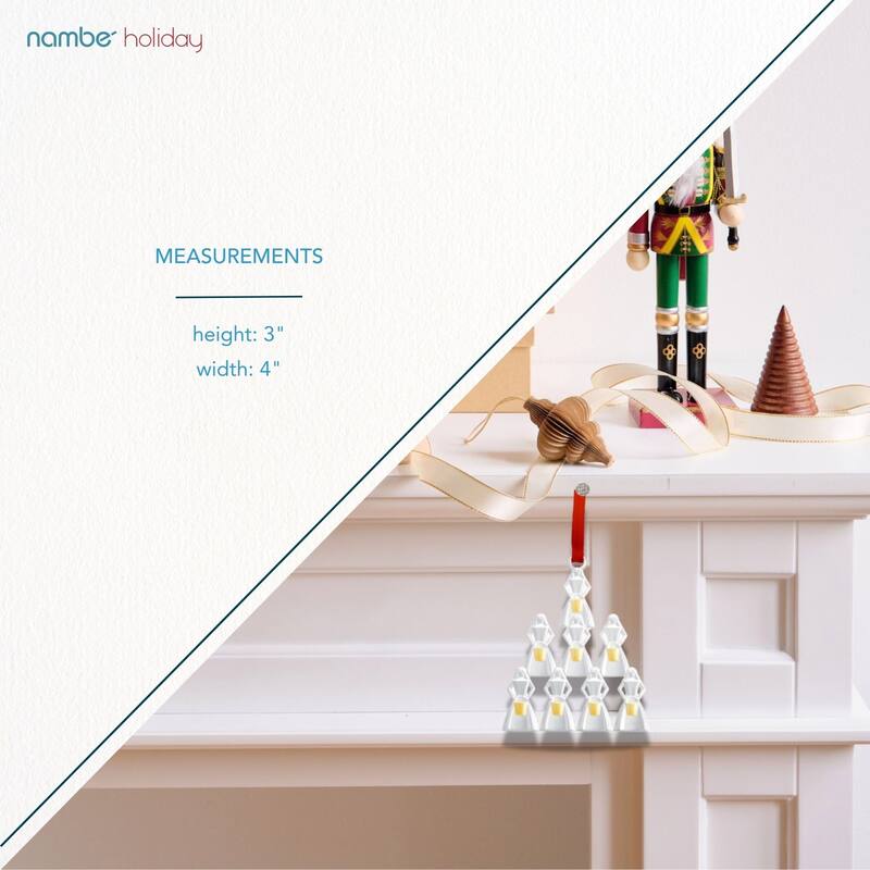 Nambe Twelve Days of Christmas Eight Maids a Milking Ornament - 4" W x 3" H