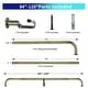 preview thumbnail 67 of 98, Energy-saving Wraparound Adjustable French Blackout Curtain Rod Set