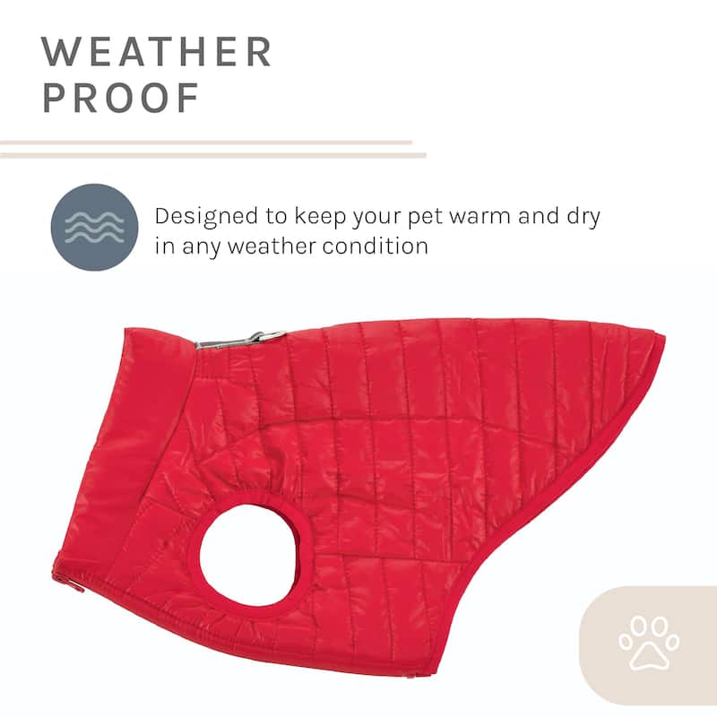 Monty Puffer Jacket In Red / Size :Medium - Medium