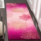 SAFAVIEH Handmade Soho Miyase Modern Burst New Zealand Wool Rug - 2'6" x 8' Runner - Pink