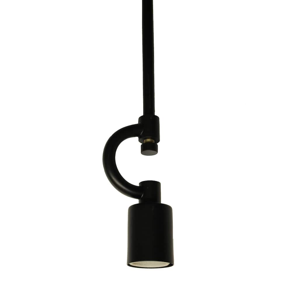 3-Light Pendant Light - Satin Black Vintage Hanging Fixture - Fabric Cord Ceiling Light for Home Decor - 4.75
