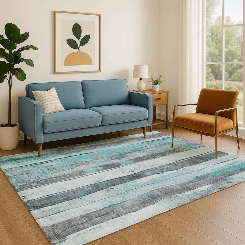 Premium Washable Super Soft Modern Stripe Mayfield Rug