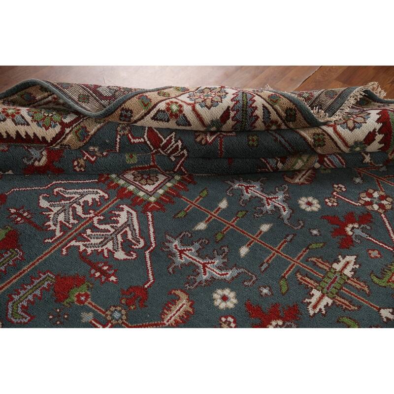 Oushak Oriental Area Rug Hand-Knotted Wool Carpet - 7'11"x 9'10"