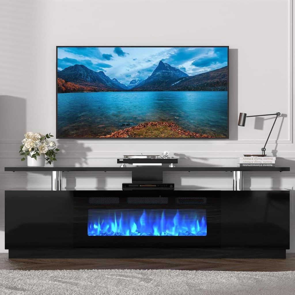 70'' Electric Fireplace Heater TV Stand with 36'' Firplace Entertainment Center - N/A