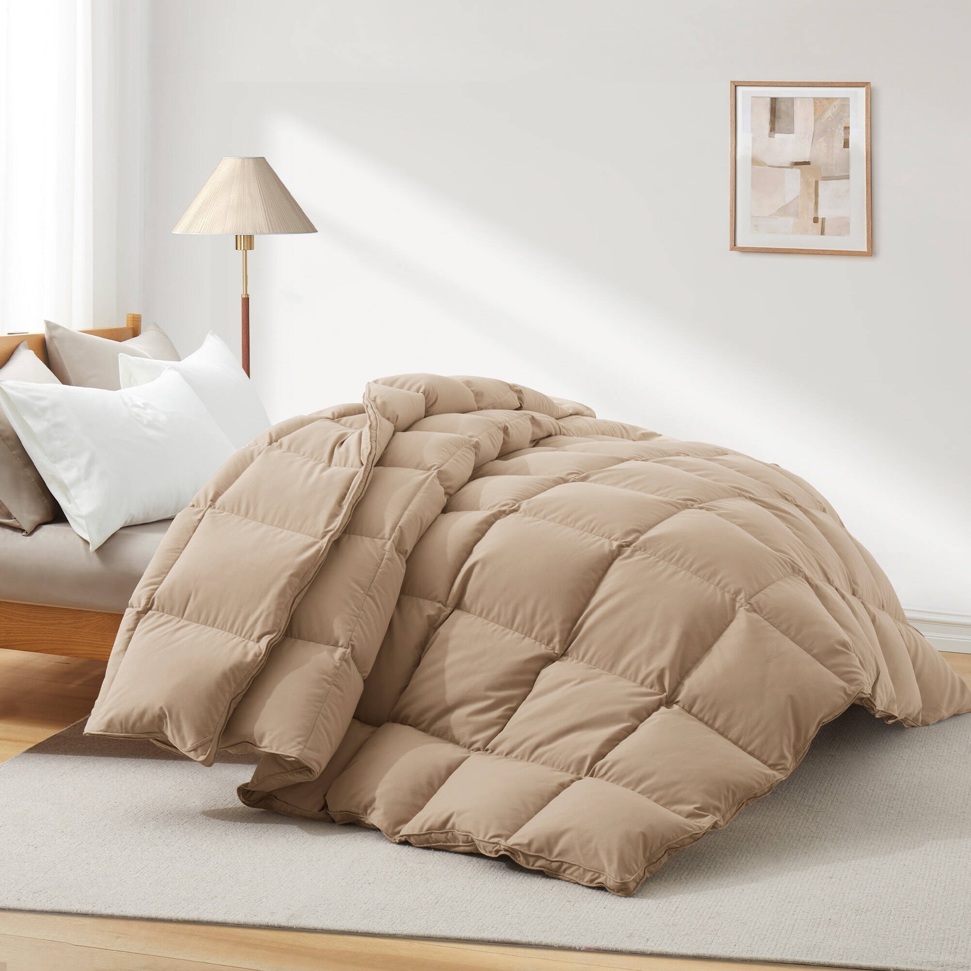 All Season & Lightweight Ultra Soft 360 TC White Goose Down Duvet Comforter