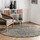 preview thumbnail 25 of 32, Nuloom Alessi Solid Farmhouse Cotton Area Rug 8' Round - Gray