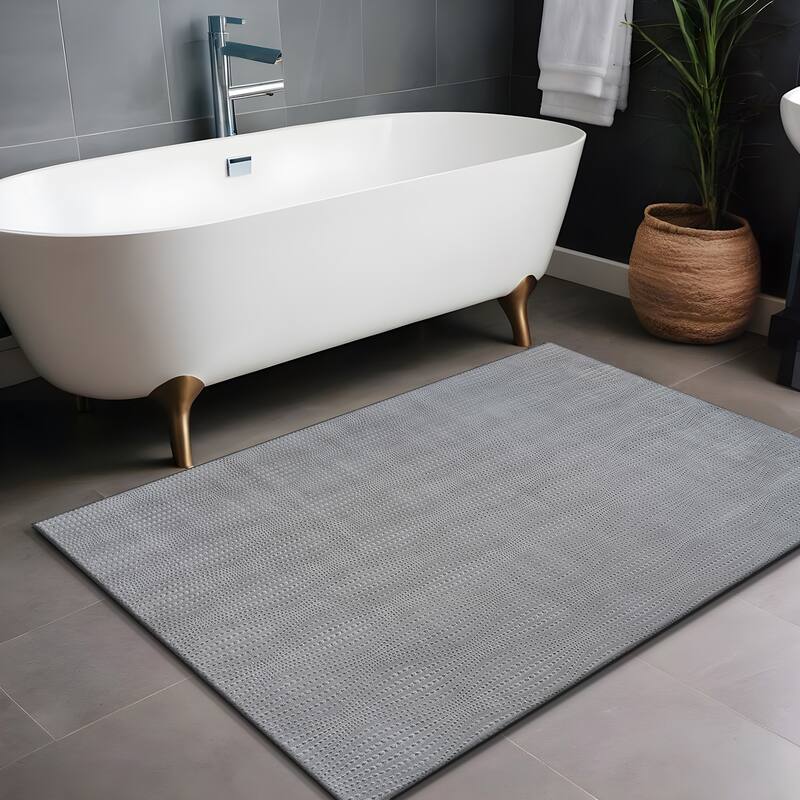 Beverly Rug Serenity Solid Modern Non Slip Soft Indoor Area Rug
