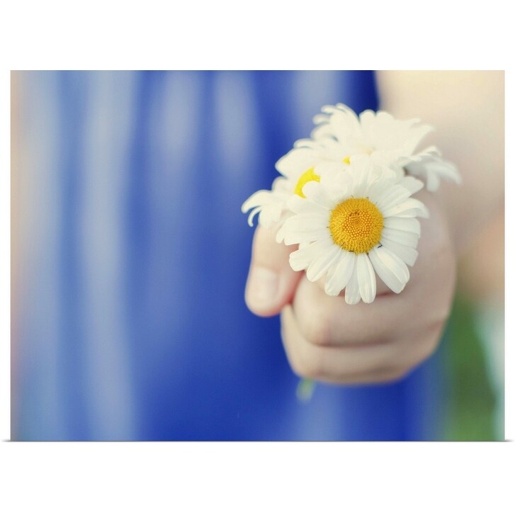 Shop Little Hand Holding Flowers Poster Print Overstock 21001485