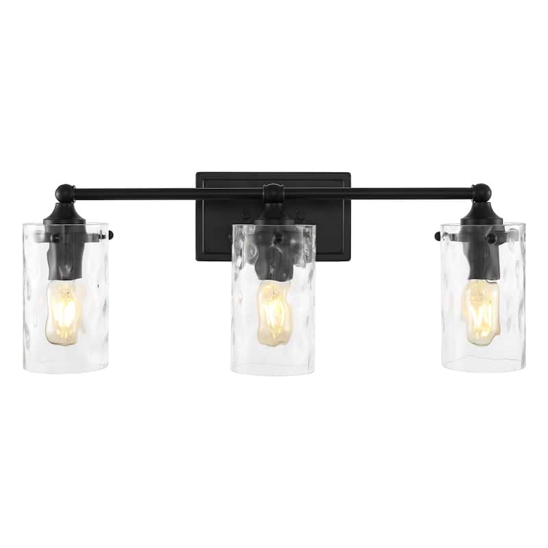 SAFAVIEH Lighting Mavluda 3-Light 24-inch Glass Shade Wall Sconce (LED Bulbs Included) - 23.5 In. W x 6 In. D x 9 In. H