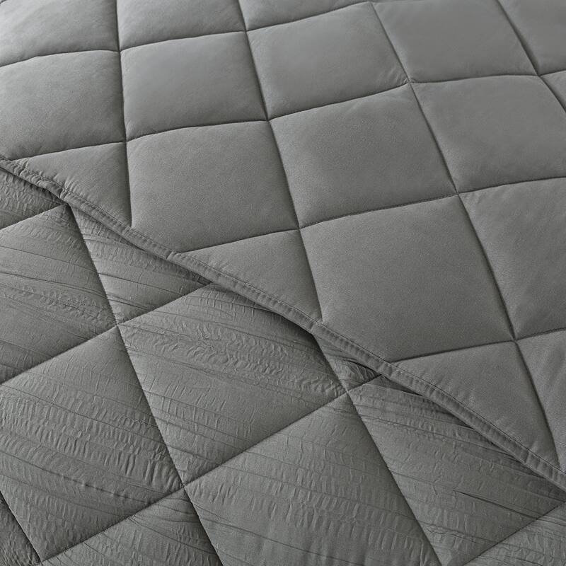 3 Pieces Quilted Comforter Set with 2 Pillow Shams