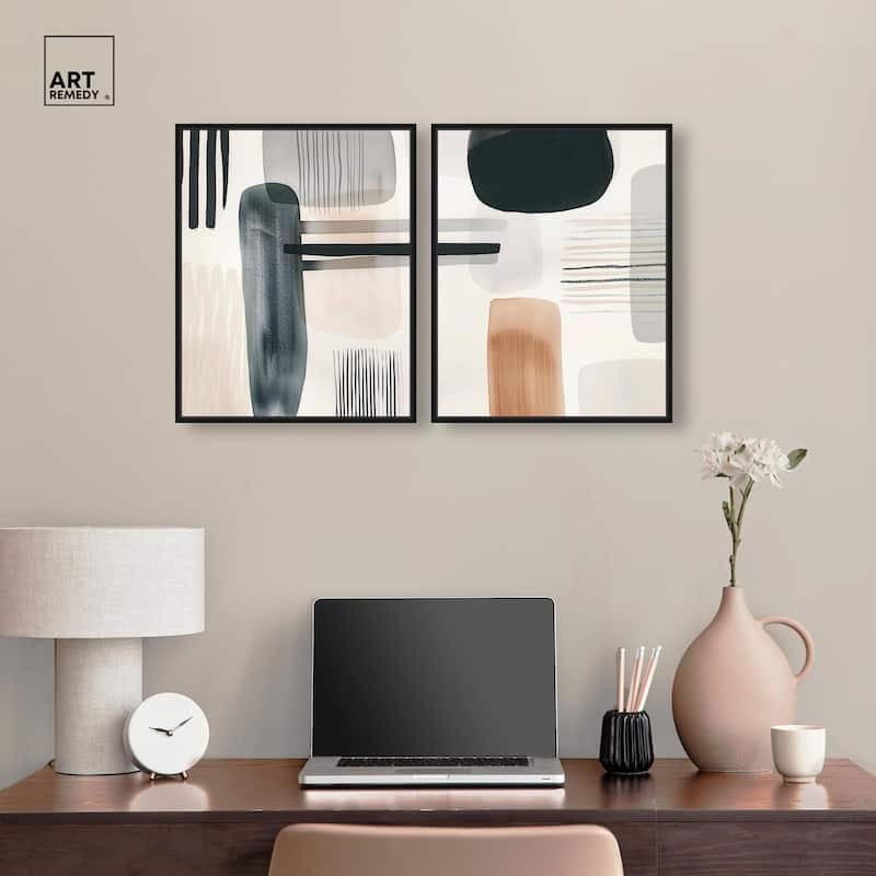 Softened Dimensions Canvas Set of 2 by Art Remedy