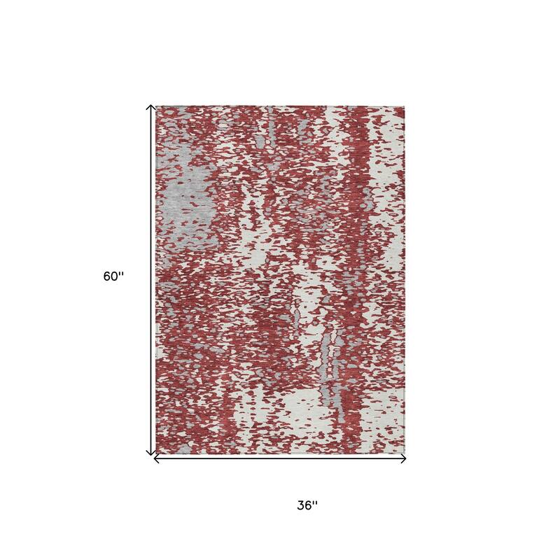 HomeRoots Abstract Transitional Rectangle Outdoor Rug