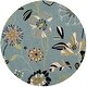 preview thumbnail 26 of 40, SAFAVIEH Handmade Four Seasons Sebrina Floral Rug 4' x 4' Round - Blue/Multi