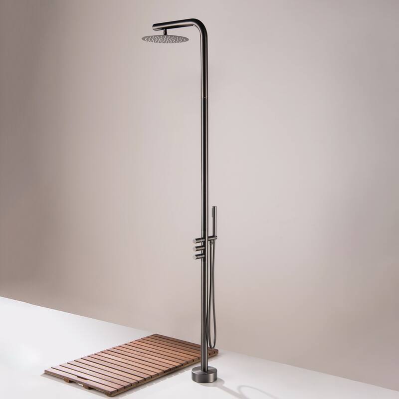 Modland 91''H Freestanding Outdoor Shower Rainfall with Handheld Shower