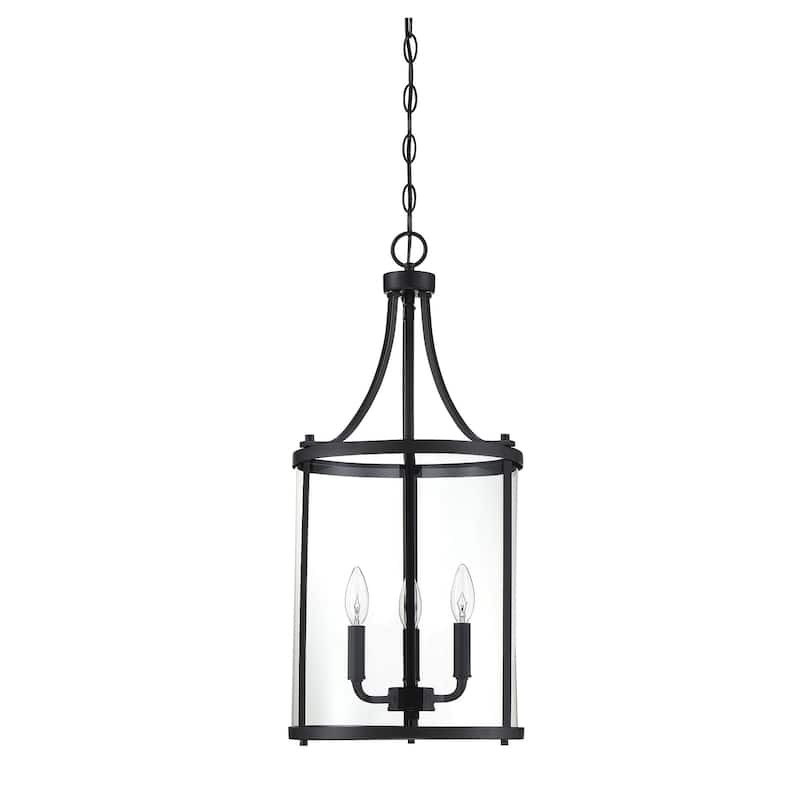 Savoy House Penrose 3-Light Foyer Lantern - Black