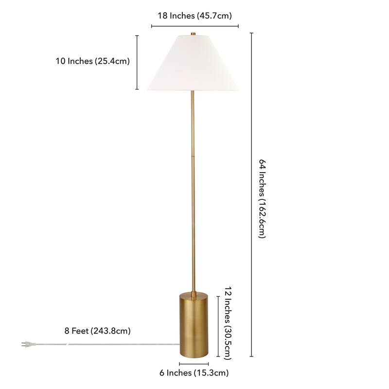 Somerset 64" Tall Floor Lamp with Empire Fabric Shade