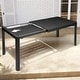 preview thumbnail 3 of 10, Outdoor Aluminum Expandable Dining Table Rectangular for 4-6 Persons - 46.1" / 63.8" (L) x 27.6" (W) x 29.9" (H)