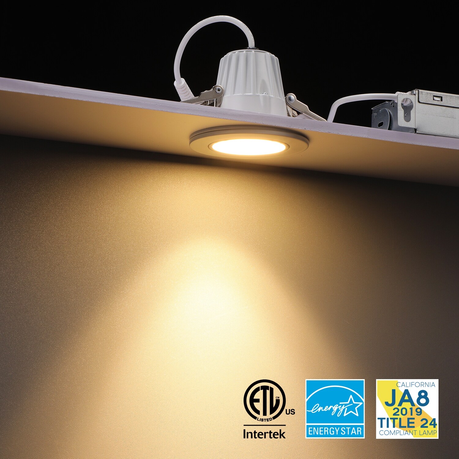 9W 2 Inch LED Recessed Lighting with Junction Box 3000K Warm White 6PACK